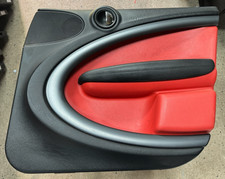 BMW Mini Countryman R60 Drivers Door Card Red & Black + Silver Trim Cooper D *18