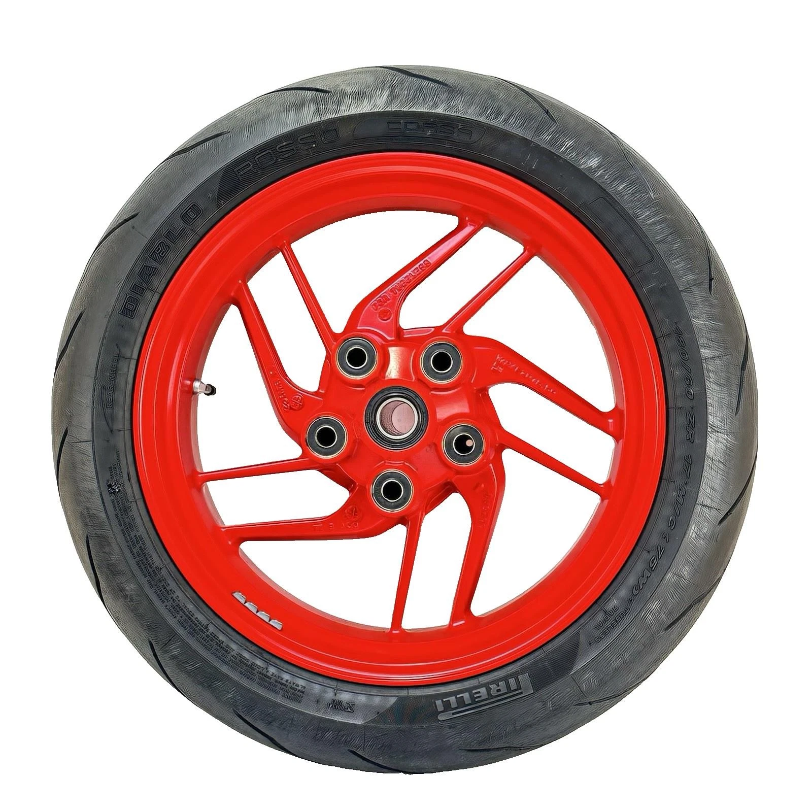 2016 - 2019 DUCATI 959 PANIGALE REAR WHEEL BACK RIM TIRE RUBBER RED STOCK OEM