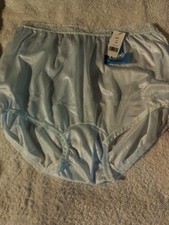 New Carole 100 Nylon Brief Panties Size 10 - Style 945 Baby Blue