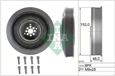 SCHAEFFLER INA RIEMENSCHEIBE KURBELWELLE passend für AUDI A4 A5 A6 A7 A8 Q5 Q7