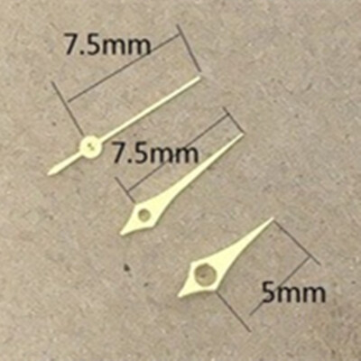 7.5mm Rhombus Golden No Lume Watch Hands for Epson TMI VJ12 Quartz Movement