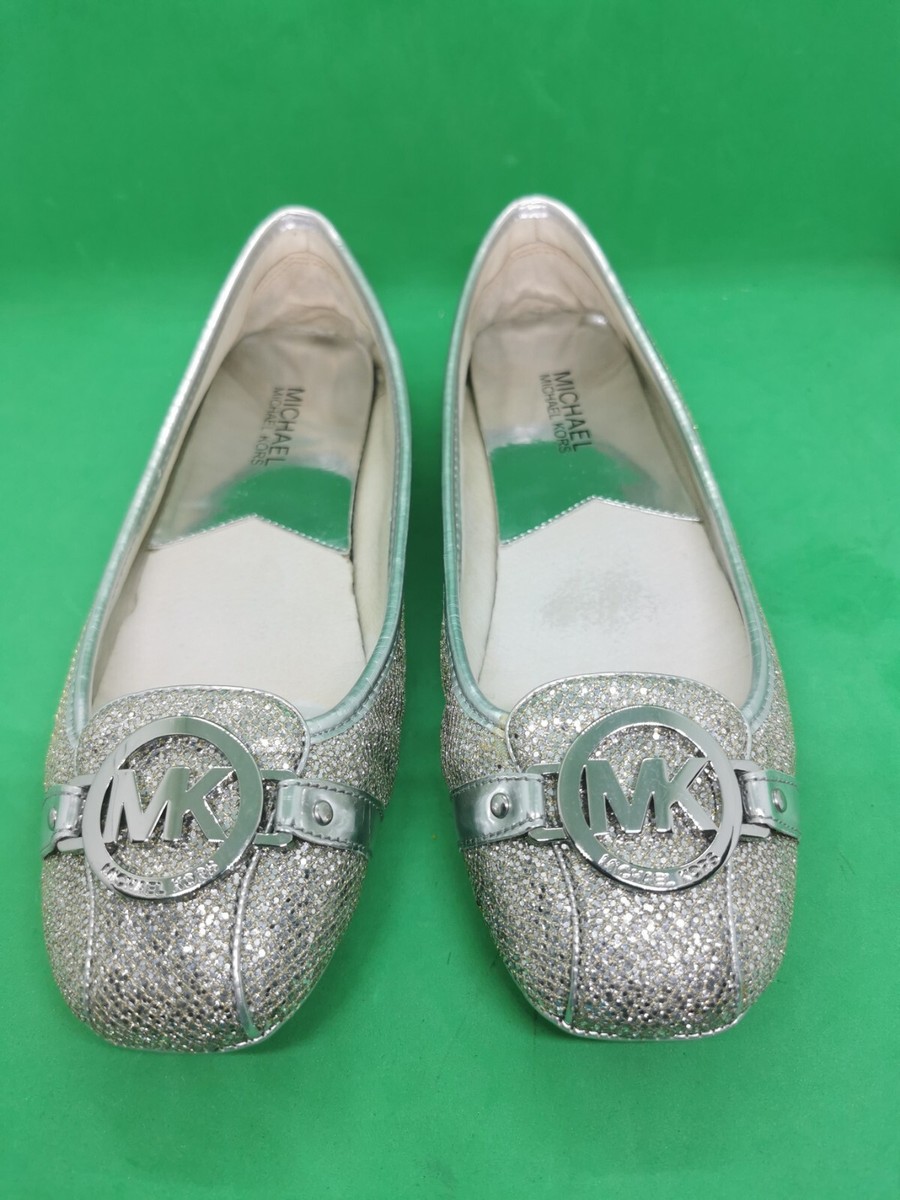 Michael Kors Silver Sequin Slip On Sneakers Loafers Size 9 Michael Kors Silver Comfort Shoes for Women for sale | eBay main image 3