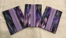 Fabric Pocket/Purse Tissue Holder;3 1/2” x 4 3/4”  Purple Glacier; FREE Shipping