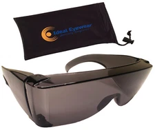 XL Extra Dark Fit Over Sunglasses Sun Shield Mens Womens Cover Glasses Driving