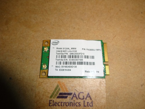 Toshiba Satellite Pro A300 PSAG9E Laptop Wireless WiFi Karte. G86C003FD10