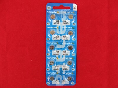 10x 362 Renata D362 SG11 SR58 SR721 SR 721SW V362 Silberoxid Knopfzelle Batterie