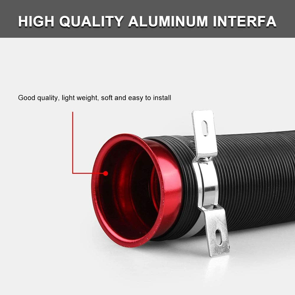 Universal Engine Flexible Car Cold Air Intake Hose Pipe Tube Duct Kit w/Clamps
