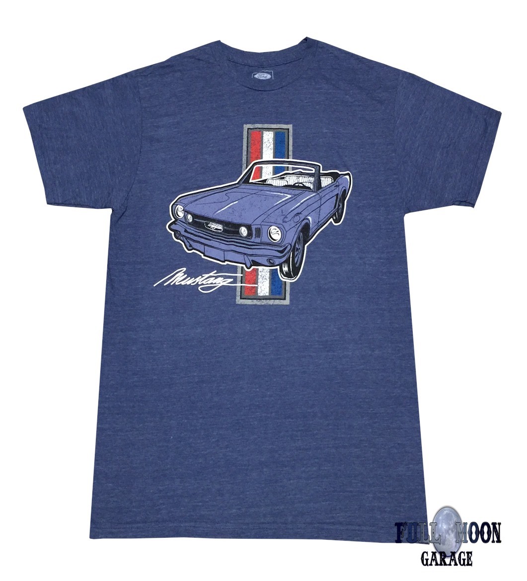 T-shirt Ford Mustang Retr&ograve; Classica USA Auto Officina Garage #002