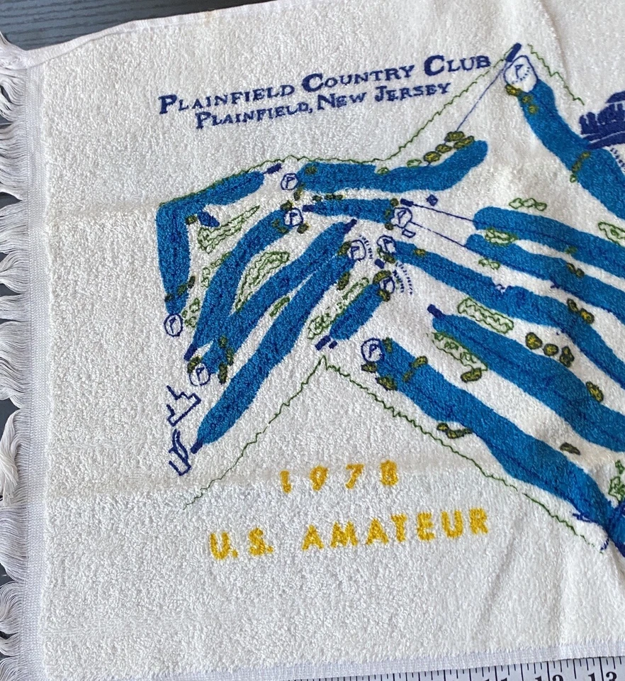 Vtg 1978 US Amateur Championship Golf Bag Towel Plainfield CC USGA NJ - Imagem 2 de 4