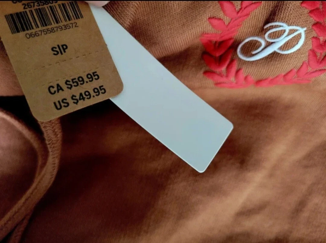 UNDERCOVER Felpa con cappuccio Victoria's Secret PiNK Fall Brown Campus Varsity Crop S