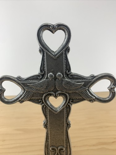 -Cruz de pedestal de aluminio de colección Iodo Carson 9,5"" x 5,5"" Cruz de oración del Señor - Imagen 4 de 11