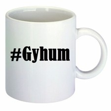 Kaffeetasse #Gyhum Hashtag Raute Keramik Höhe 9,5cm in Weiß