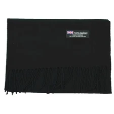 Men Women unisex 100% CASHMERE Warm PLAIN Scarf pure solid Wool SCOTLAND Black