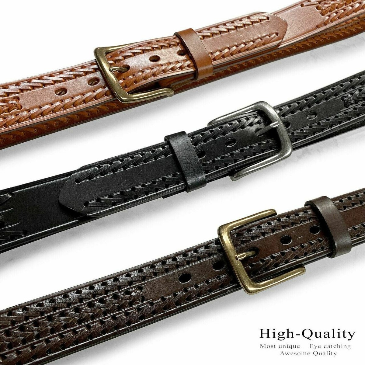 Men's Essential Braided Leather Belt