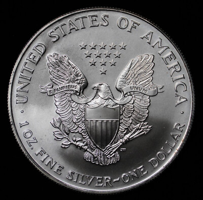 1998 Silver Eagle Walking Liberty enamel 1oz 999 FINE SILVER US