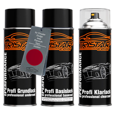 Autolack Spraydosen Set für Chrysler Dodge Jeep PE3554 Inferno Red Metallic