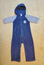 Baby Gap Navy Blue Warm Fleece Snowflake Onepiece Romper Size 18-24 Months
