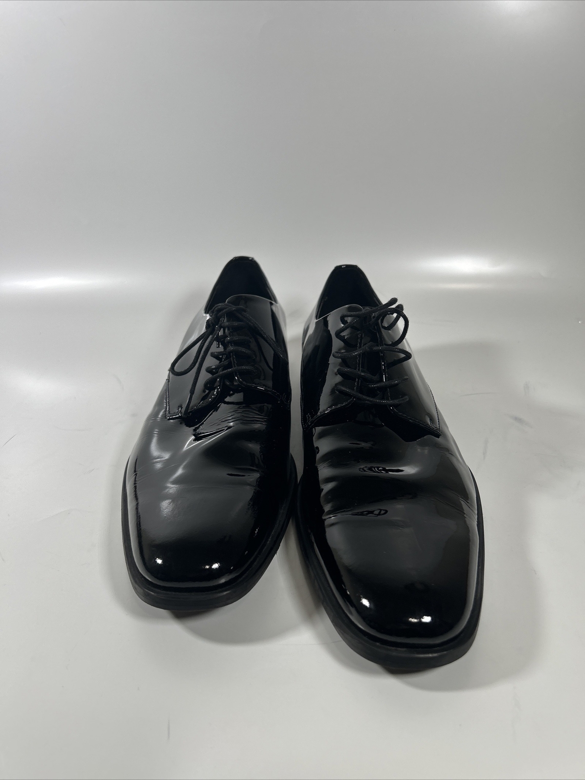 SAOLA Smoking da uomo nero calibrato pelle patinata taglia 11 5 M