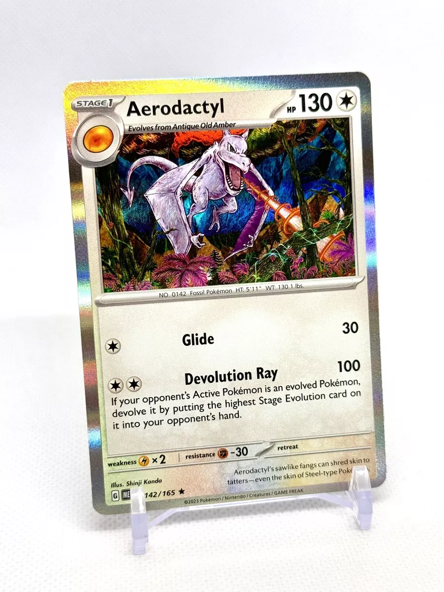 Pokemon Trading Card Game 142/165 Aerodactyl : Rare Holo Card