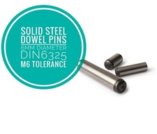 Image of Metric Hardened and Ground Steel Dowel Pins DIN6325 6mm Diameter 25pcs