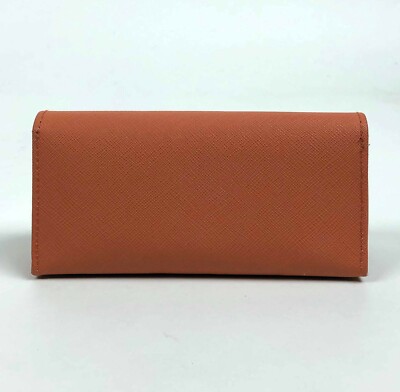 Tory Burch gold tone fold over sunglass case Tory Burch Glasses Sunglasses Case Gold Logo Snap Closure  main image 4