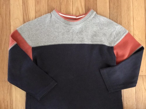 TCP Childrens Place Boys Navy Gray Sweatshirt Pullover Size 7 8 100% Cotton - Picture 6 of 7
