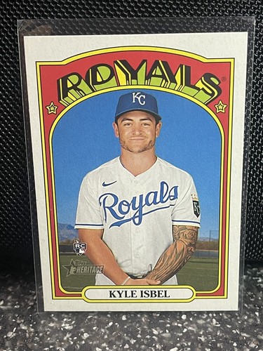 2021 Topps Heritage Baseball Kyle Isbel #594 Kansas City Royals Rookie Free Ship