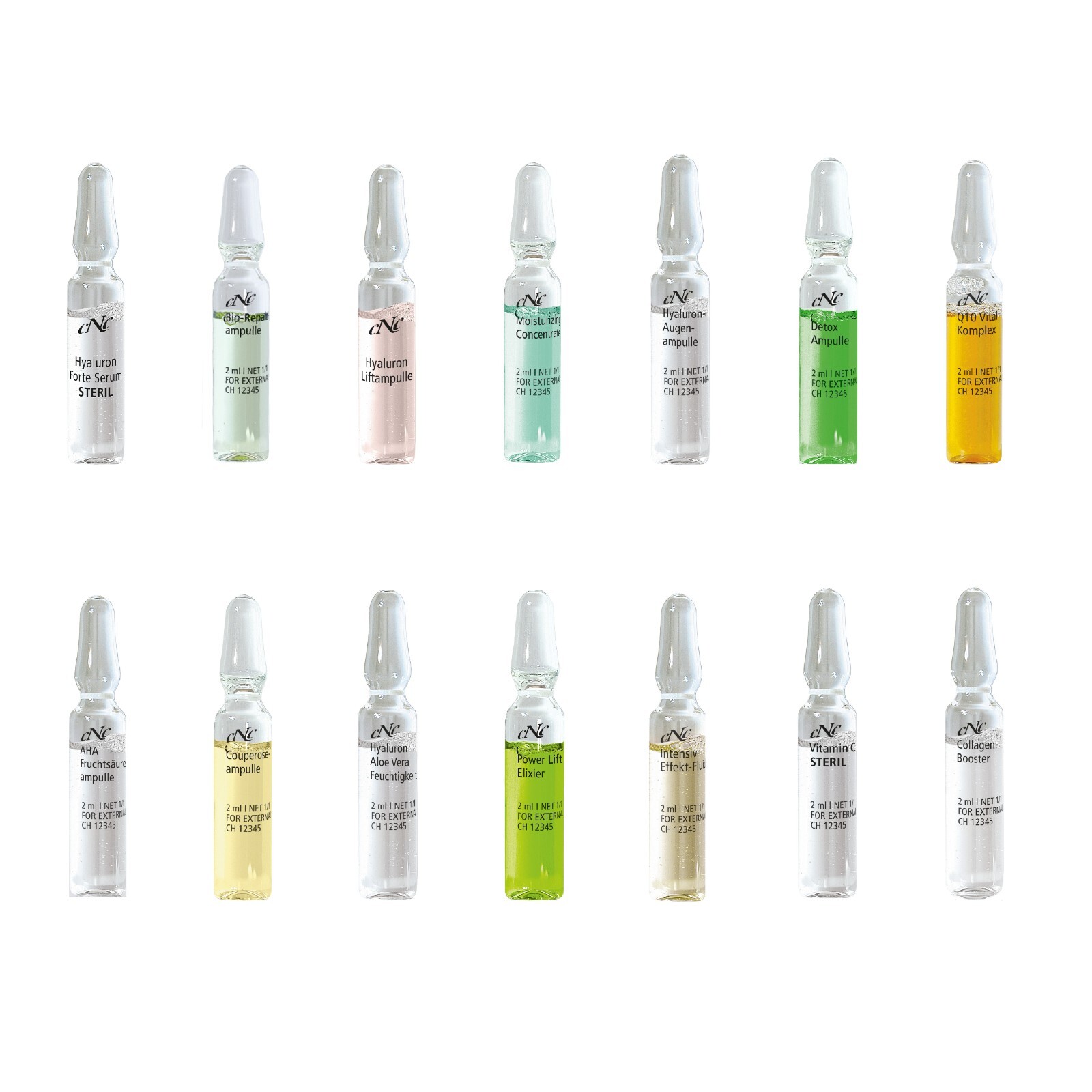 CNC Kosmetik 21 Ampullen Gesicht Seren Pflege Damen Hyaluron Hyaluronsäure Falte