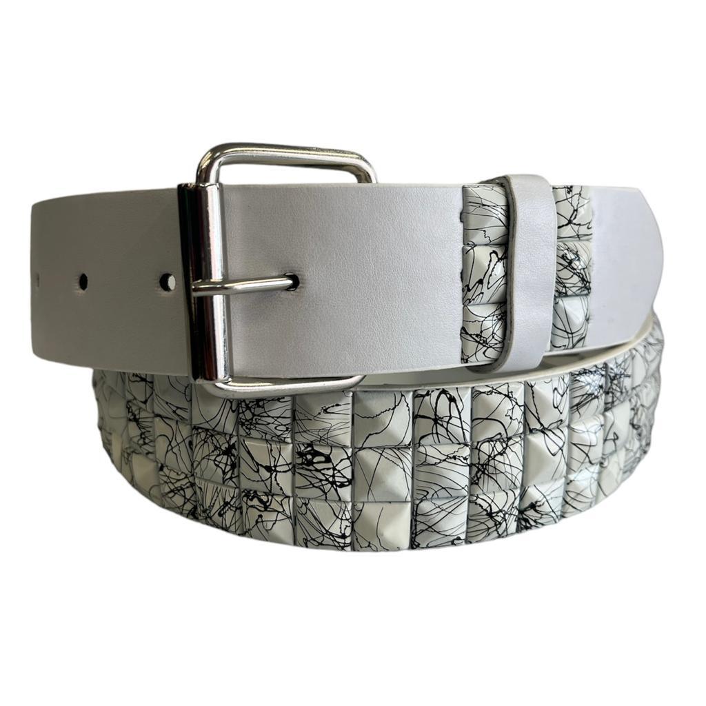 Metal Studded Leather Stud Designed Belt Pyramid Punk Rock Metal Studded Leather Stud Designed Belt Pyramid Punk Rock