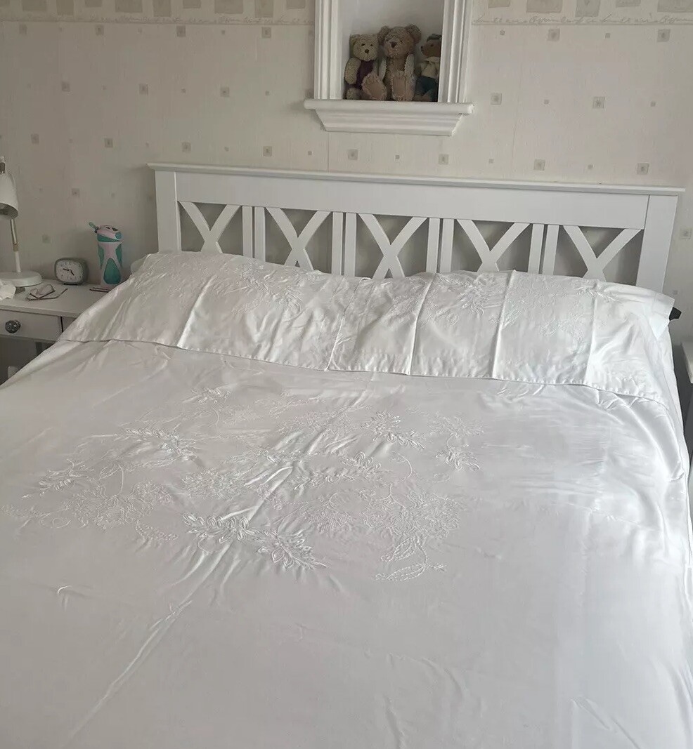 Dorma White Double Duvet Cover & Pillowcases eBay