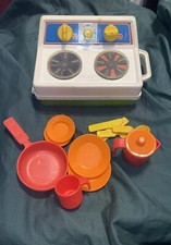 Child Guidance: Carry Kitchen: 1981 Gabriel Play Stove W/Some Accessories  