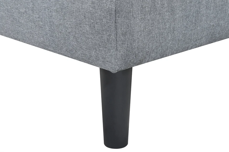 Convertible Futon Sofa Bed Gray Linen Upholstery Modern Design High Density Foam - Image 2 of 4