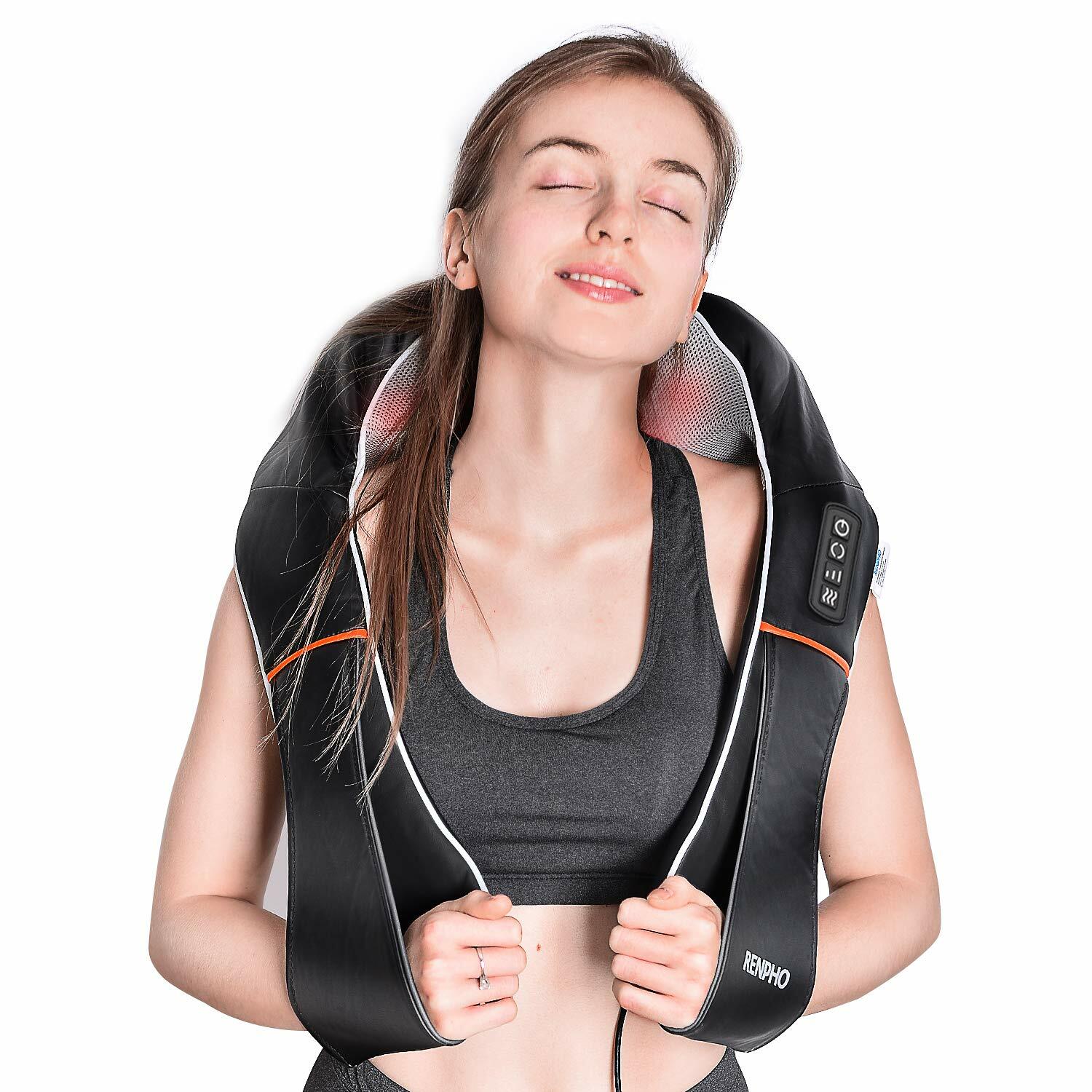 Image result for Back Massager with Heat - Shiatsu Neck Back Massager