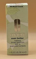 Clinique Even Better Makeup SPF 15 Evens And corrects 1 Oz WN 98 Cream Caramel M