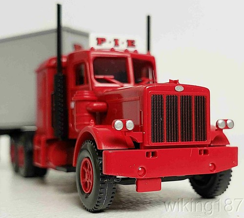 Wiking NEW HO Scale Peterbilt Cab with PIE Pacific Intermountain Express Trailer - Picture 7 of 9