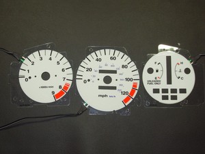 Details about PerFormax Glow Dash Gauge Face 1992-95 Honda Civic EX/SI Auto  Trans EL9295CA