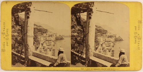 Photo Stéréo Vintage Ravello Près D'Amalfi Italie C1890 - Tirage Original Albumine, Occasion