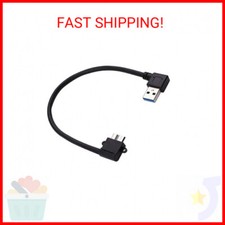 Right Angle Micro B USB 3.0 Cable for Seagate or Toshiba External Hard Drive Cor