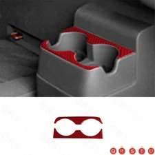 For Colorado 2004-12/canyon 2005-12 Red Carbon Fiber Rear Cup Holder (2DR) Cover
