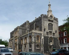 PHOTO  GUILDHALL MARKET PLACE NORWICH JOHN AND THOMAS MARWE BUILT IT IN 1407-13