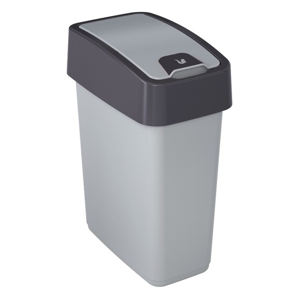 Cubo de basura Papelera con tapa de empuje de 10l Keeeper Magne
