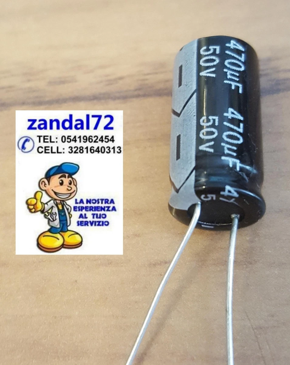 Condensatore Elettrolitico 470uF 10V 85°C Radiale 6x11mm DAEWOO Performati 4pz 282097555940 800x800