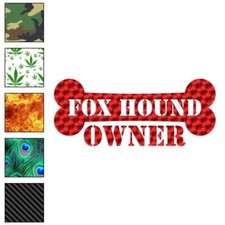 Fox Hound Owner Bone, Vinyl Decal Sticker, 40 Patterns  3 Sizes, 1657