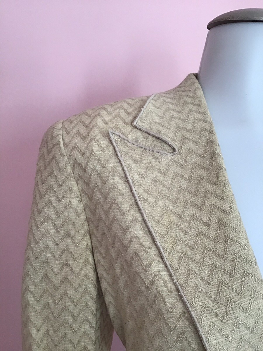 90年代 GIORGIO ARMANI Linen Rayon Jaket GIORGIO ARMANI Linen Rayon Ribbon Jacket Beige 38 | PLAYFUL