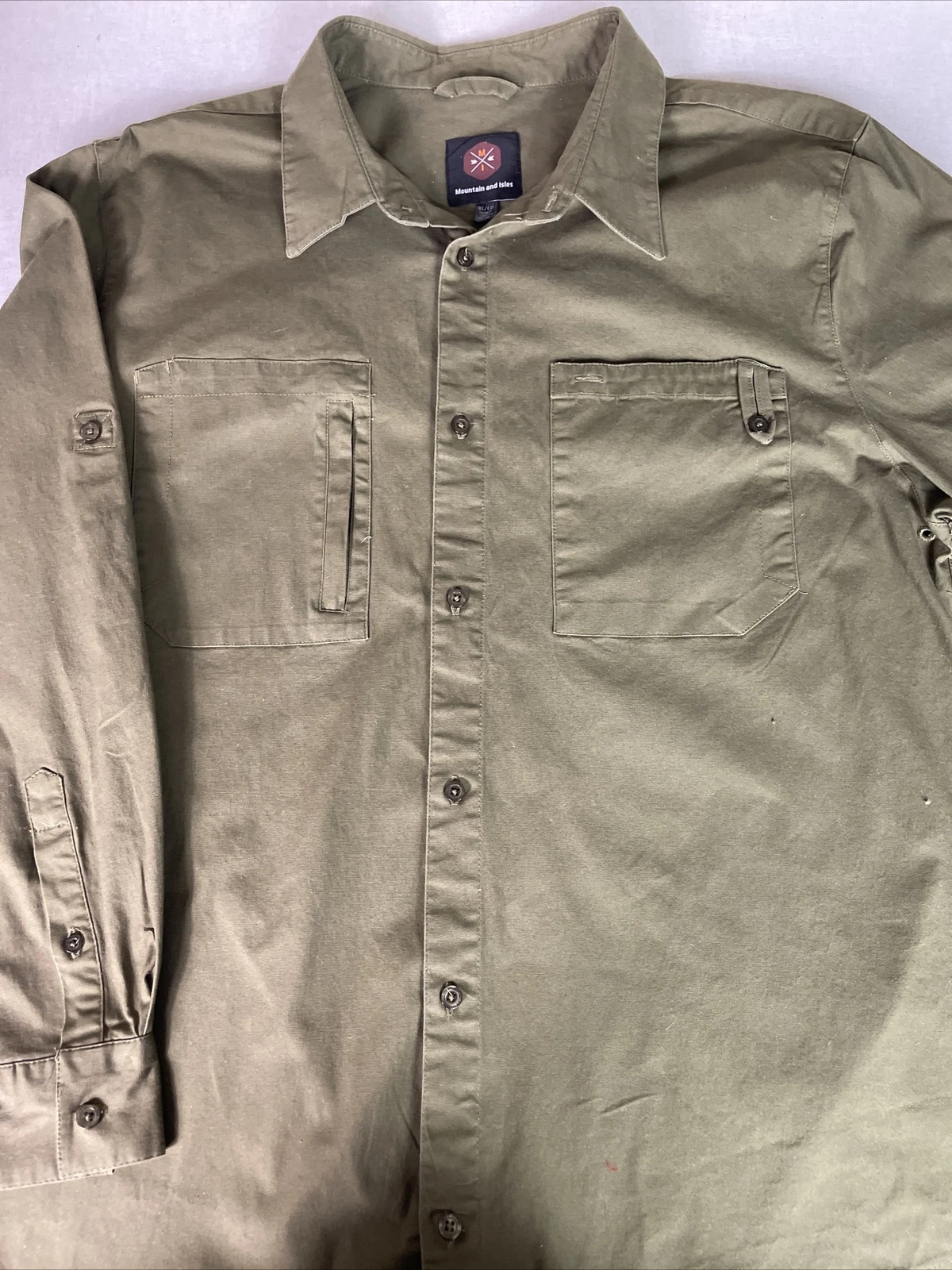 MountIn and Isles Olive Green Outdoor Shirt Size XL