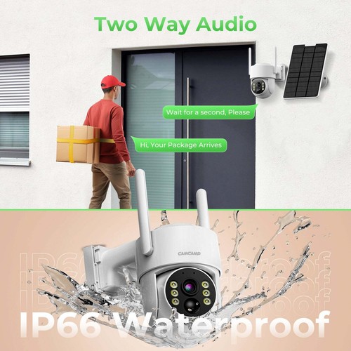 Wireless Solar & Battery Security Camera System with Solar Panel WIFI PIR Detect - Picture 8 of 10