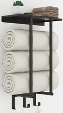 Towel Racks For Bathroom Bathroom Towel Rack Wall Mounted With Metal Shelf And 3