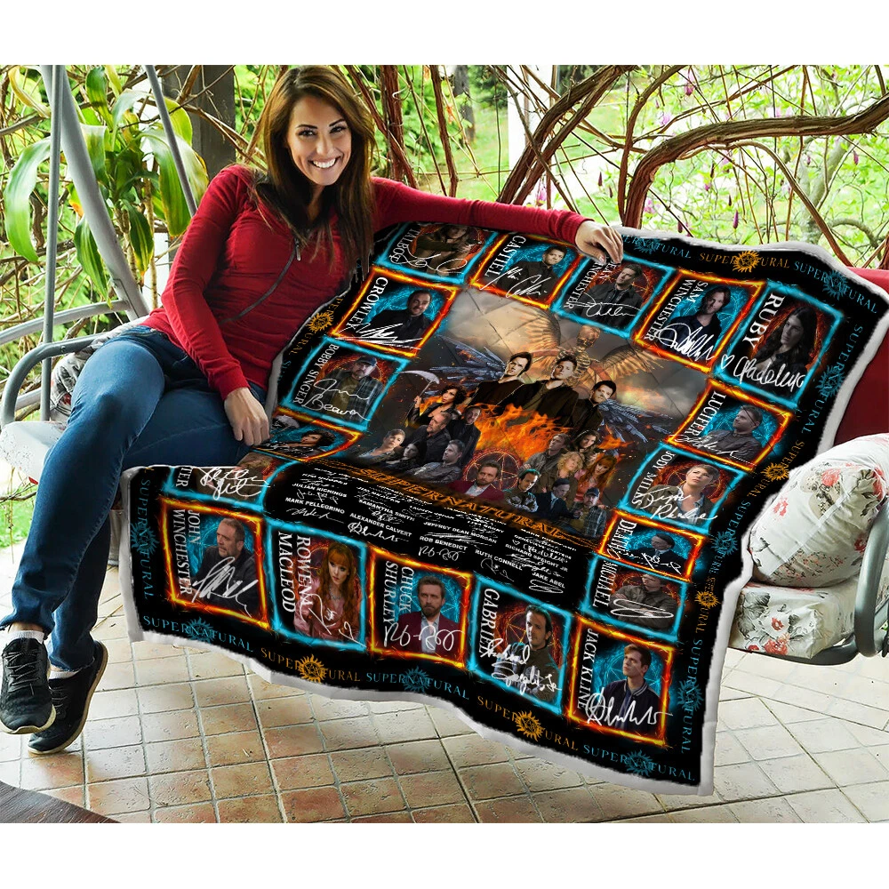 Supernatural Quilts, Demons Hunters Quilt Blanket Jared Padalecki