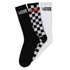 Vans Mens Classic Crew Socks - Black / White - Checkerboard - Size: 6.5-9 - NWT