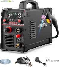 110/220V Dual Voltage 75Amps Plasma Cutter, Non-Touch Pilot Arc Plasma Cutter Ma